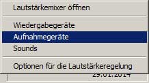 Windows Aufnahmegeräte anzeigen