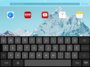 iPad iOS 7 Suchfunktion